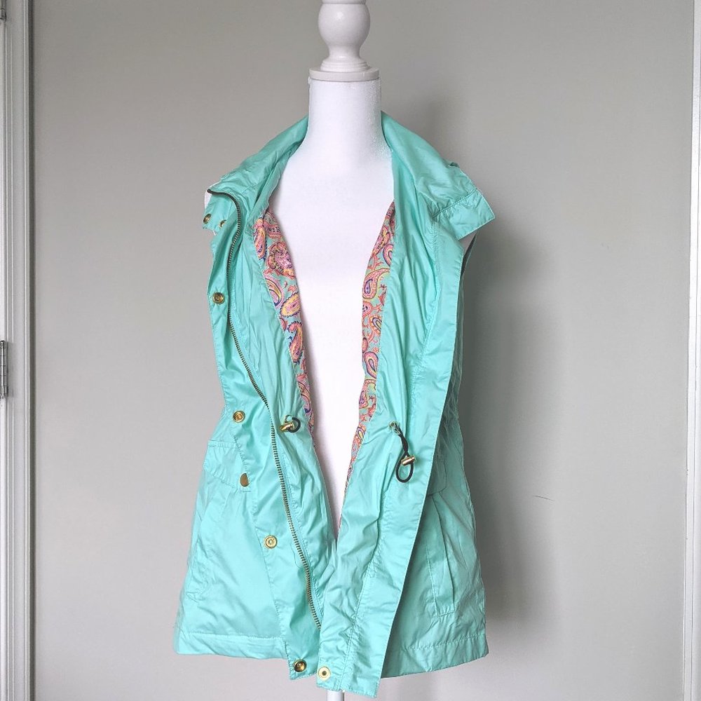 Peter Millar Women's Teal/Paisley Vest- Size M